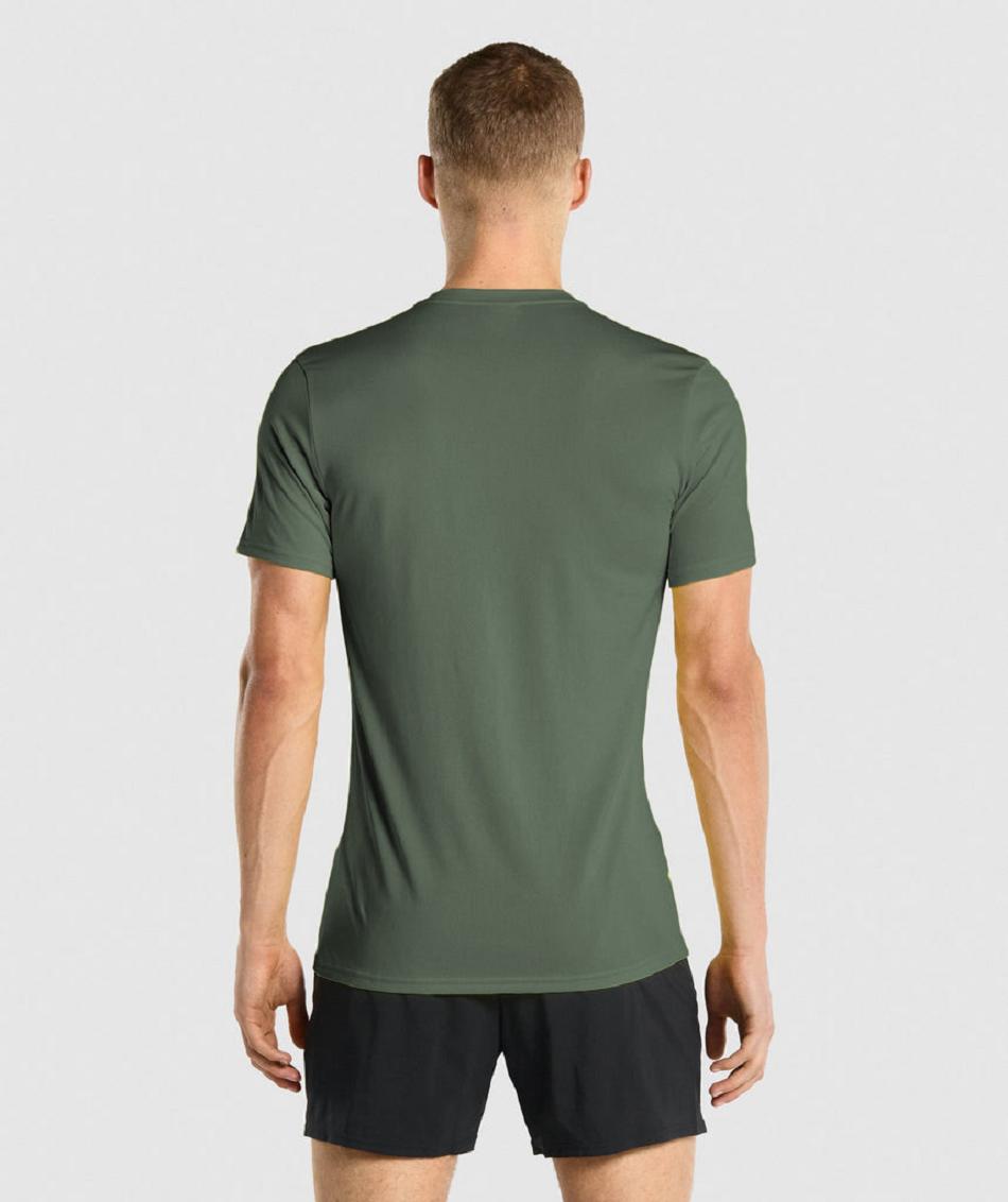 T Shirts Gymshark Arrival Hombre Verde | CO 3358KOR